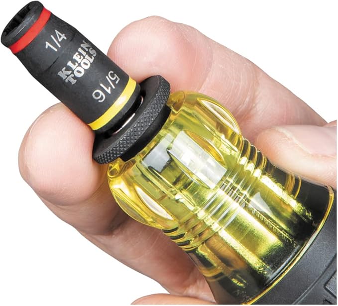 Klein Tools 32304 ドライバー 14-in-1 調節可能ドライバー フリップソケット HVACナットドライバービット付 耐衝撃性