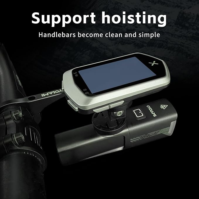 S5 Out Front Mount Aluminum Compatible with Garmin Edge Bike Computer, XOSS, iGPSPORT, Left Right Double-Edged Cycling Handlebar 1.25''/ 31.8mm