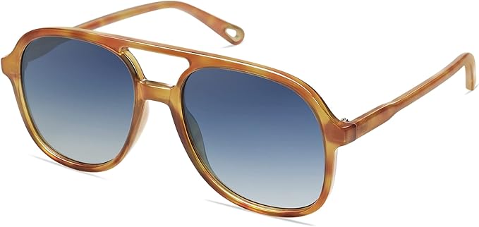 SOJOS Retro Polarized Aviator Sunglasses Womens Mens Classic 70s 80s Vintage Trendy Square Aviators SJ2174