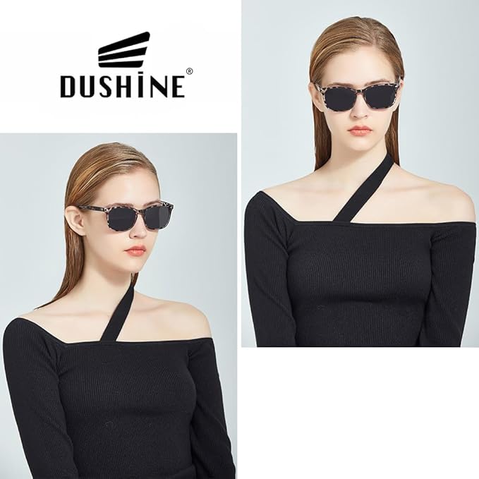 DUSHINE 偏光サングラス レディース クラシックレトロスタイル UV400保護