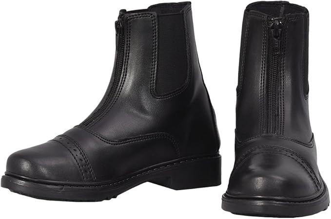 TuffRider Children’s Starter Front Zip Paddock Boots | Durable, Easy to Clean Water-Resistant Horse Riding Boots for Kids