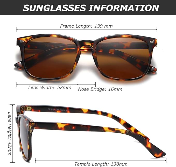 DUSHINE 偏光サングラス レディース クラシックレトロスタイル UV400保護