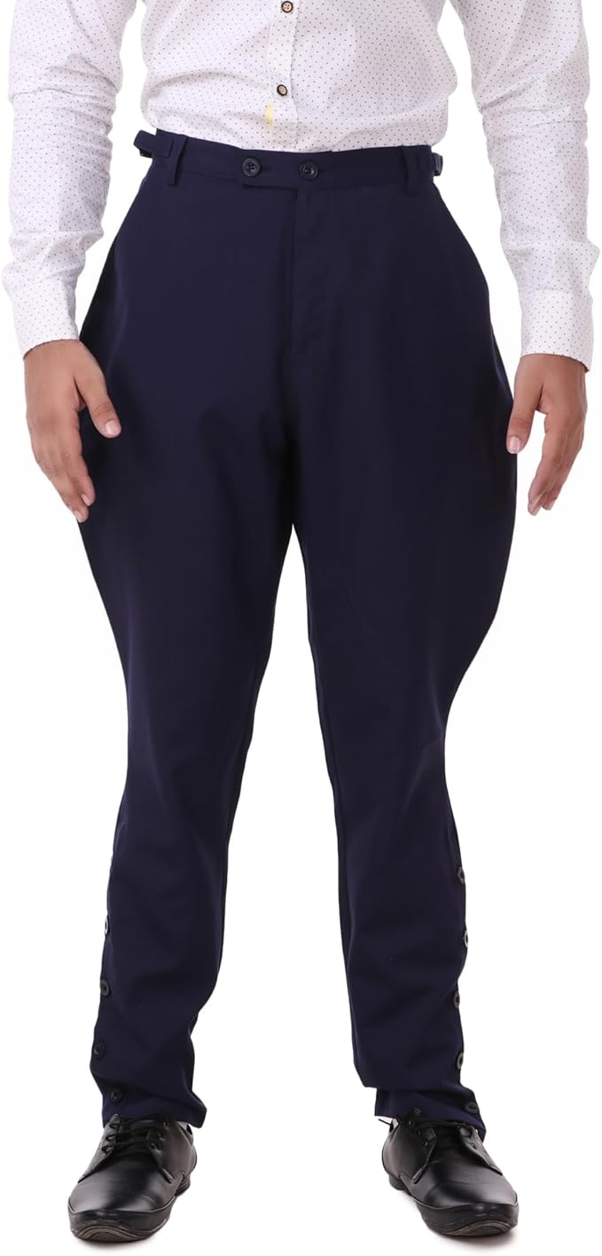 ThePirateDressing Steampunk Victorian Cosplay Costume Mens Archibald Jodhpur Pants Trousers