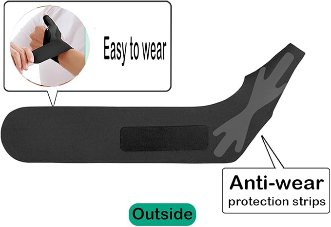 Bowling Wrist Brace Right Hand – Compression Support Glove for Men & Women with Thumb Protection – Bowling Glove for Injury Prevention, Better Release, Stability, Black Right Hand Glove