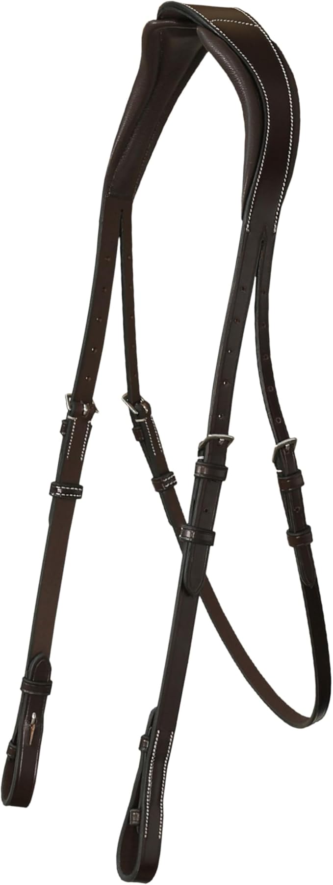 Exion Nova Hackamore Bridle – Anatomical Bitless Horse Bridle with Rubber Reins – Padded Anti-Pressure Crownpiece – Vegetable-Tanned Leather Bitless Bridle for Jumping & Training