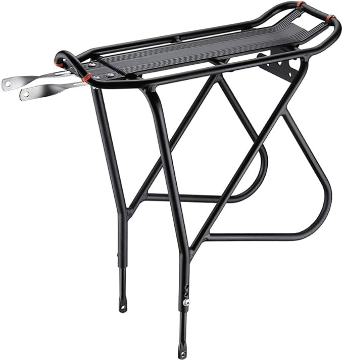 Ibera Bike Rack - Bicycle Touring Carrier Plus+ for Disc Brake/Non-Disc Brake Mount, Fat Tire Bikes, Frame-Mounted for Heavier Top & Side Loads, Height Adjustable for 26"-29" Frames