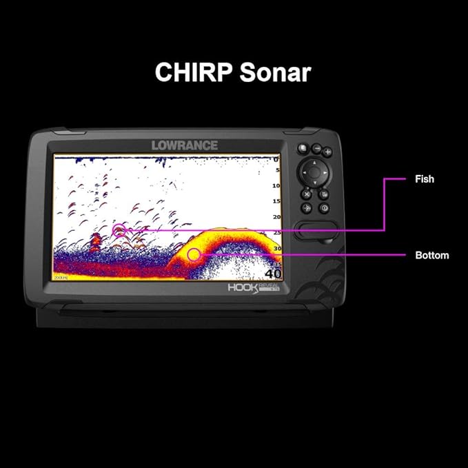 Lowrance HOOK Reveal 5 SplitShot - 5-inch Fish Finder with SplitShot Transducer, Preloaded C-MAP US Inland Mapping