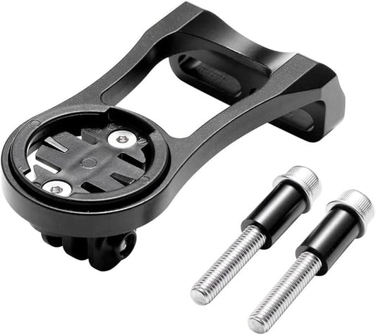Out Front Combo Extended Mount for Garmin Edge, Cycling Handlebar Stem Mount Compatible with Garmin Cateye Bryton GoPro GPS or Cameras, Black