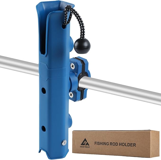 Fishing Rod Holder for Bike, Rotatable Fishing Pole Holder for Bike with Pole Mount Clamp, Fishing Rod Rack for Beach Car, Fishing Chair, ATVS, Boats, Carts
