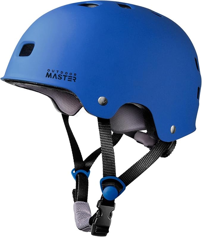 OutdoorMaster スケートボード サイクリング ヘルメット - 取り外し可能なライナー2枚付き 通気性 多用途 スポーツ スクーター ローラースケート インラインスケート ローラーブレード 子供 ユース 大人用