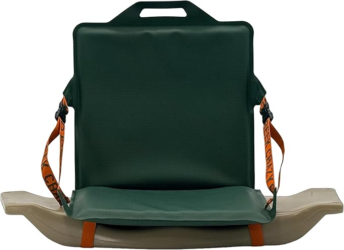 Crazy Creek Canoe Chair IV for Kayaking, Fishing, Camping & More, Detachable for Off The Boat Use, 250 LBS Weight Capacity, Adjustable Straps, Water-Resistant, Forest Green (Forest Green)