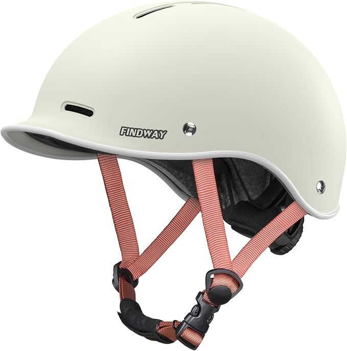 Findway 大人用自転車ヘルメット 調節可能 サイクリングヘルメット メンズ・レディース [安全性認定] 通勤、ロードバイク、スケート用 調節ダイヤル付き