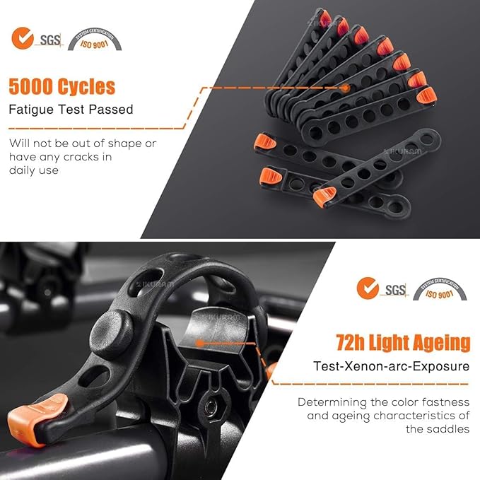 IKURAM R 4 Bike Rack Bicycle Carrier Racks Hitch Mount Double Foldable Rack for Cars, Trucks, SUV's and minivans with a 2" Hitch Receiver