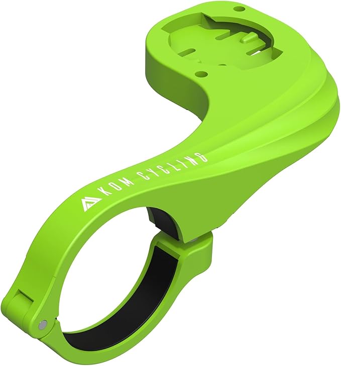 KOM Cycling Wahoo Elemnt Mount Compatible with Multiple Wahoo Computers Including The Wahoo Elemnt Bolt, Elemnt Roam, Elemnt Mini, and Elemnt - Multiple Colors 24g Out Front Computer Mount (Green)