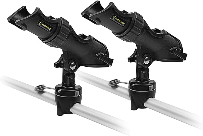 HITORHIKE 釣り竿ホルダー ユニバーサルフィットキット 360度調整可能 カヤック釣り ボートパワーロックロッドホルダー