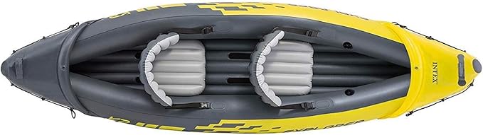 Intex 68307EP Explorer K2 Inflatable Kayak Set: Deluxe 86in Kayak Paddles and High-Output Pump – Adjustable Seats with Backrest – Removable Skeg – 2-Person – 400lb Weight Capacity, 2 Pack