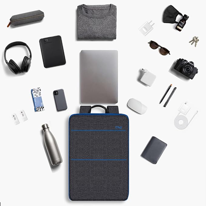 ZINZ Slim & Expandable Laptop Backpack Water Resistant Travel Backpack Compatible with MacBook Air/Pro 13-14 inch XPS 13 Surface 13.5" and Most 13-14 inch NoteBooks,B01BL01