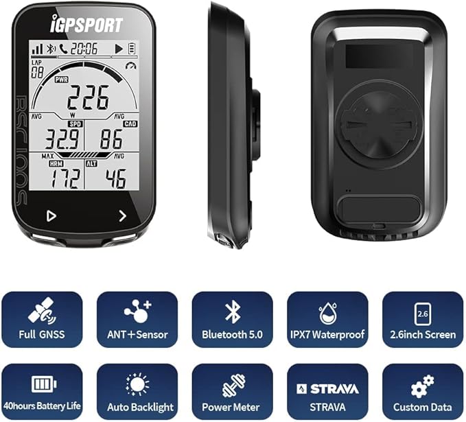 Bike Computer Wireless GPS, Bike Speedometer with 2.6 Inch Huge Screen Auto Backlight,ANT Cycling Computer