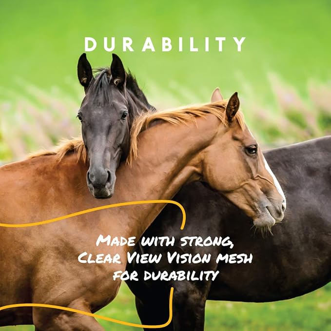 Pro-Force Equine Fly Mask - Horse Fly Mask with UV Protection - Adjustable Fit for Comfort - Without Ears