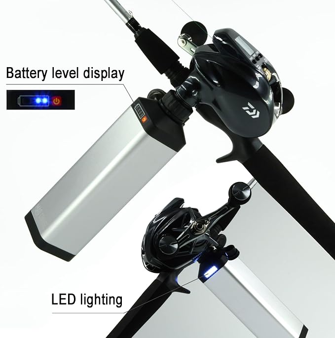 10Ah Sea Fishing Reel Battery and Accessories for Daiwa Tanacom Seaborg Leobritz Shimano Electric Fishing Reel Battery (Free 2m Power Cord)