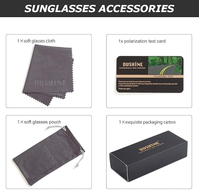 DUSHINE 偏光サングラス レディース クラシックレトロスタイル UV400保護