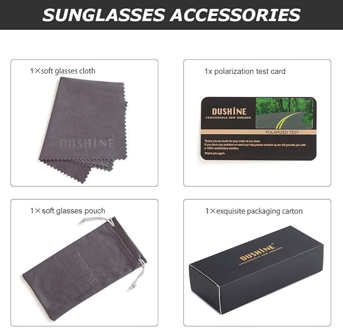 DUSHINE レディース 偏光サングラス クラシックレトロスタイル UV400保護