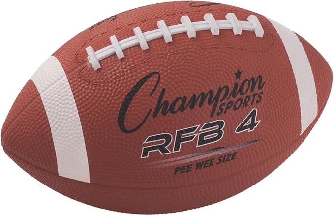 Champion Sportsラバーフットボール – 強化グリップ付き全天候型耐久フットボール – 裏庭での遊びとトレーニング – ピーウィーから公式サイズまで