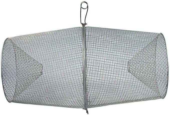 Frabill Torpedo Minnow Trap | Heavy-Duty Steel Mesh | Two-Piece Minnow Trap