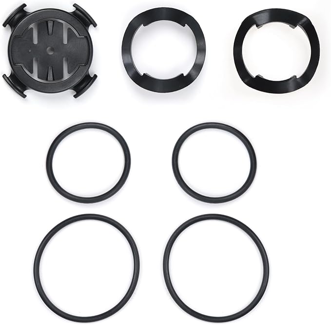 Bike Mount Adapter Compatible with Garmi n GPS Computers,Sport Action Cameras,Bike Lights,Quick Release Strap Mount for Road Mountain Bike MTB Bicycle
