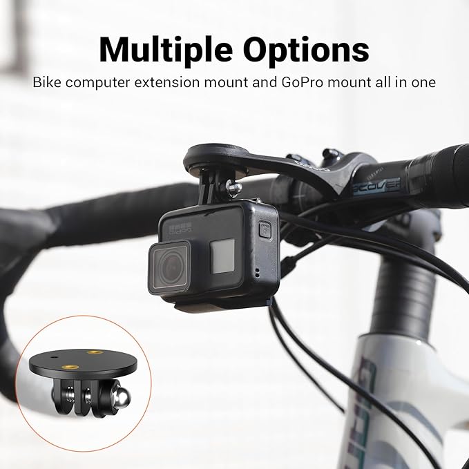 CooSpo Bike Computer Mount, Out Front Cycling Computer Extended Mount, Compatible with Garmin, Wahoo, Bryton, Bike Computer