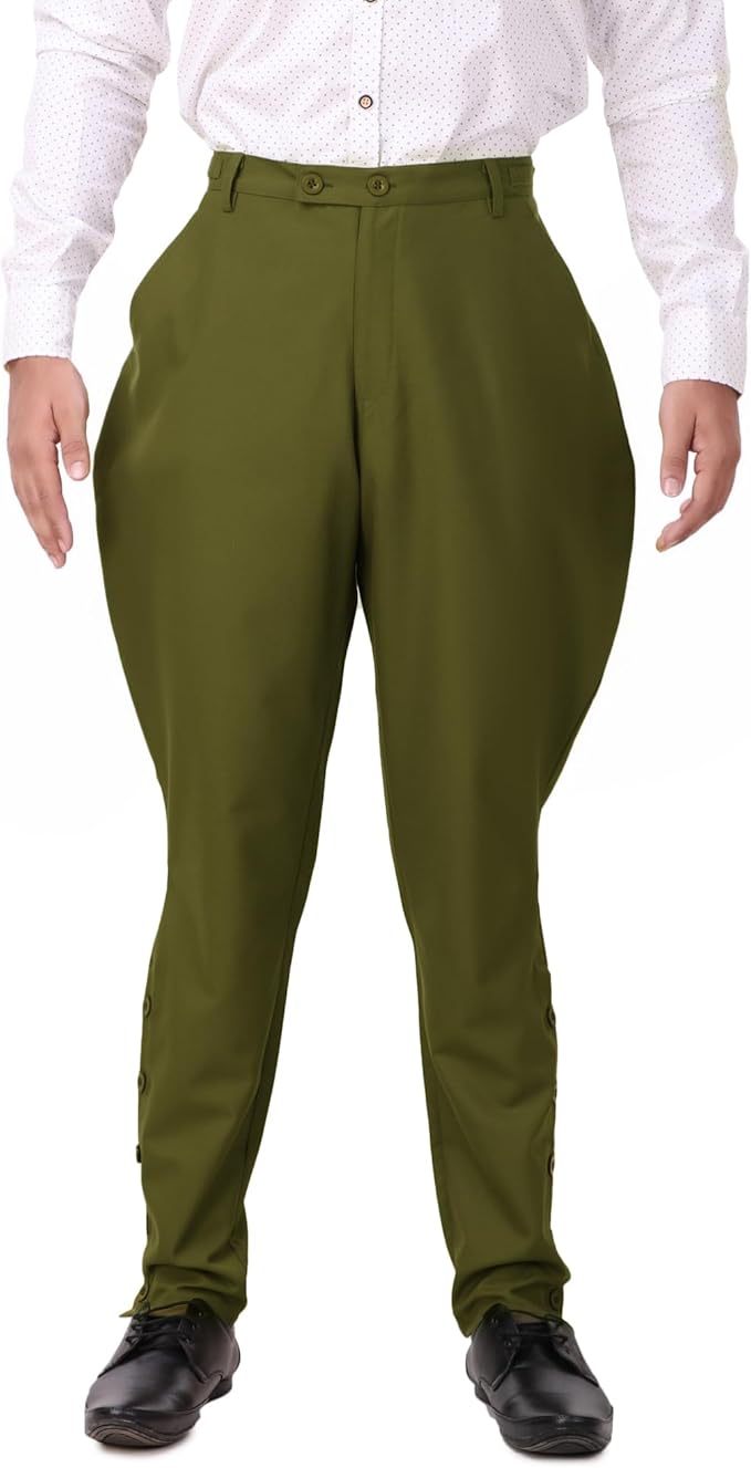 ThePirateDressing Steampunk Victorian Cosplay Costume Mens Archibald Jodhpur Pants Trousers