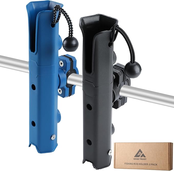 Fishing Rod Holder for Bike, Rotatable Fishing Pole Holder for Bike with Pole Mount Clamp, Fishing Rod Rack for Beach Car, Fishing Chair, ATVS, Boats, Carts