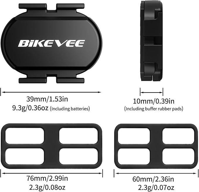 Wireless Bike Computer GPS Bundle, Speedometer & Odometer, Cadence Sensor, Auto Backlight & Auto Stop, IPX7 Waterproof, 2.6" LCD Display