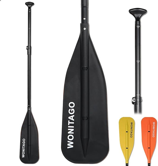 Canoe Paddle with Aluminum Shaft and PP Blade, Adjustable Paddle for Canoeing, Boating and Rafting, 4-5 Ft (122-152 cm)