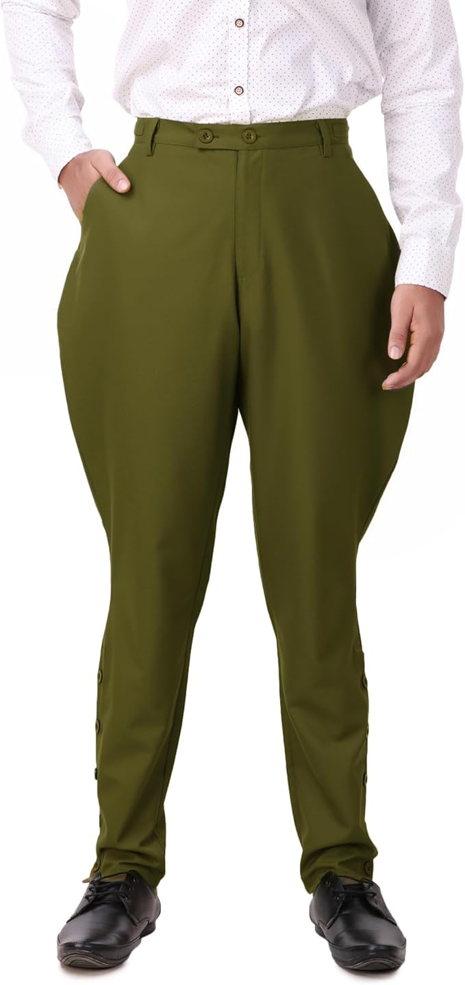 ThePirateDressing Steampunk Victorian Cosplay Costume Mens Archibald Jodhpur Pants Trousers