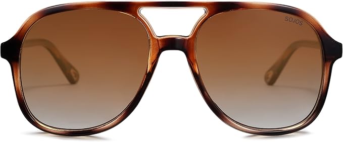 SOJOS Retro Polarized Aviator Sunglasses Womens Mens Classic 70s 80s Vintage Trendy Square Aviators SJ2174