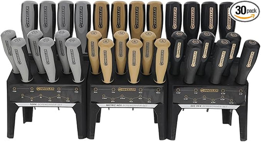 Wheeler 30 Piece SAE/Metric Hex and Torx Benchtop Screwdriver Set for Pistol Rifle Handgun Gunsmithing Rebuild and Maintenance