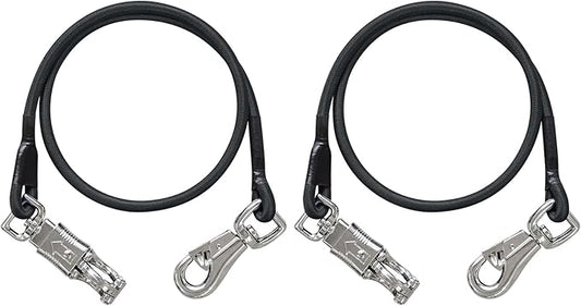 Bungee Horse Trailer Ties,36 Inch Long Bungee Cross Ties for Horses with Super Strong Quick Release Panic Snap and Bull Snap for Horse Trailer Accessories