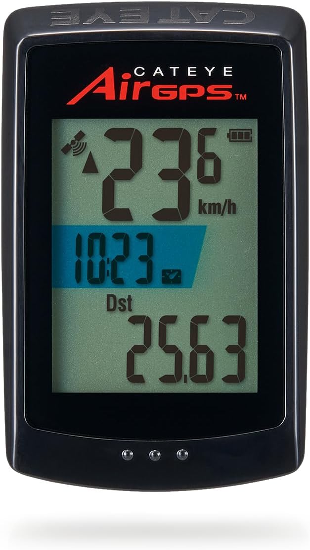 CATEYE AirGPS USB Rechargeable Bike Computer – GPS Cycling Computer with Bluetooth ANT+, GPS Bicycle Speedometer, FlexTight™ Mount, IPX7 Waterproof, Auto Backlight Display, Ride Upload