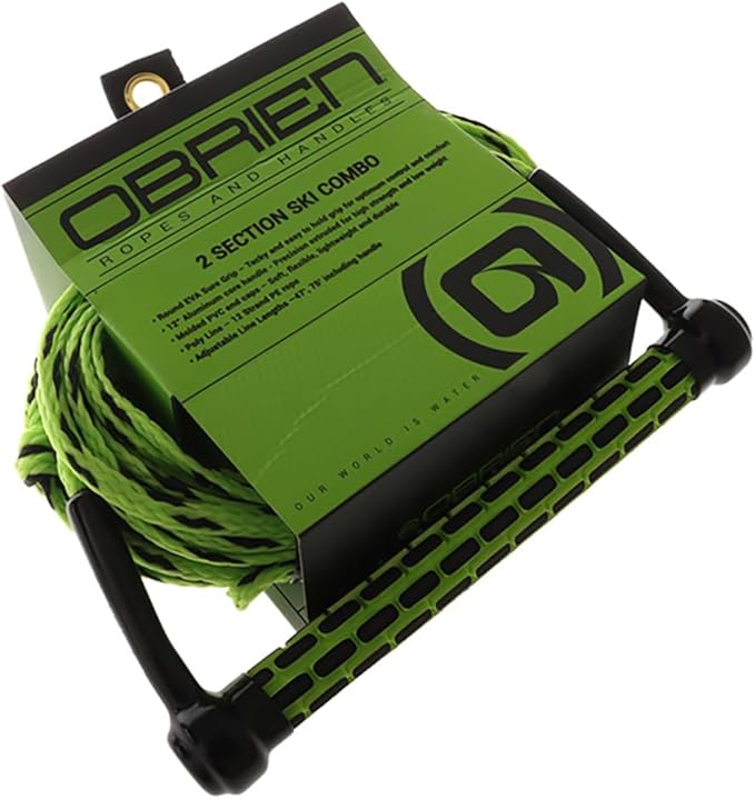 O'Brien 2 Section Wakeboard Water Ski Rope,Green