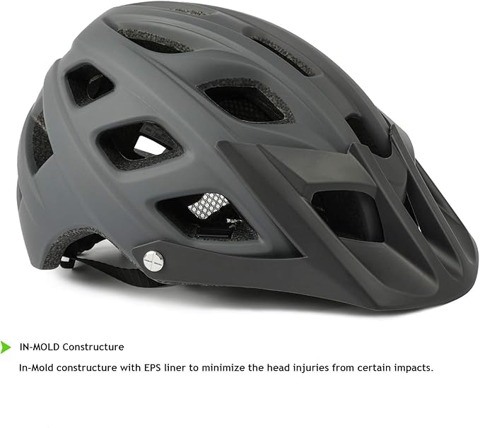 Exclusky Bike Helmet Mountain Bike Helmet for Adults Lightweight MTB Cycling Helmet for Men Women Adjustable Bicycle Helmet with Visor
