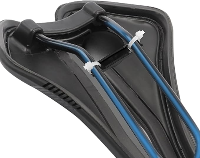 Bicycle Seat Rail Hidden Holder for AirTag & GPS Tracker Under-Saddle Stealth Mount with Zip Ties, Anti-Theft Air Tag Shell for Road & Mountain Bikes