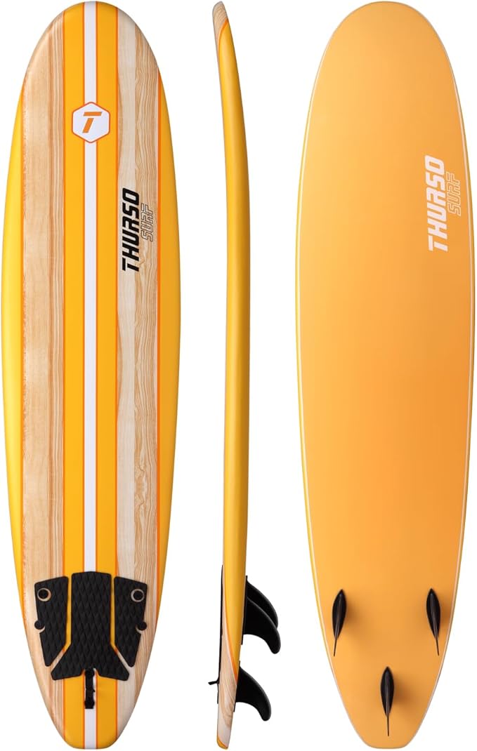 Thurso Surf 7/8フィート ソフトトップフォーム 初心者用サーフボード 大人＆子供向け サーフィン・ビーチ遊び・ウォータースポーツに最適なロングボード 軽量で耐久性のあるモダンデザイン 全レベルのサーファー対応