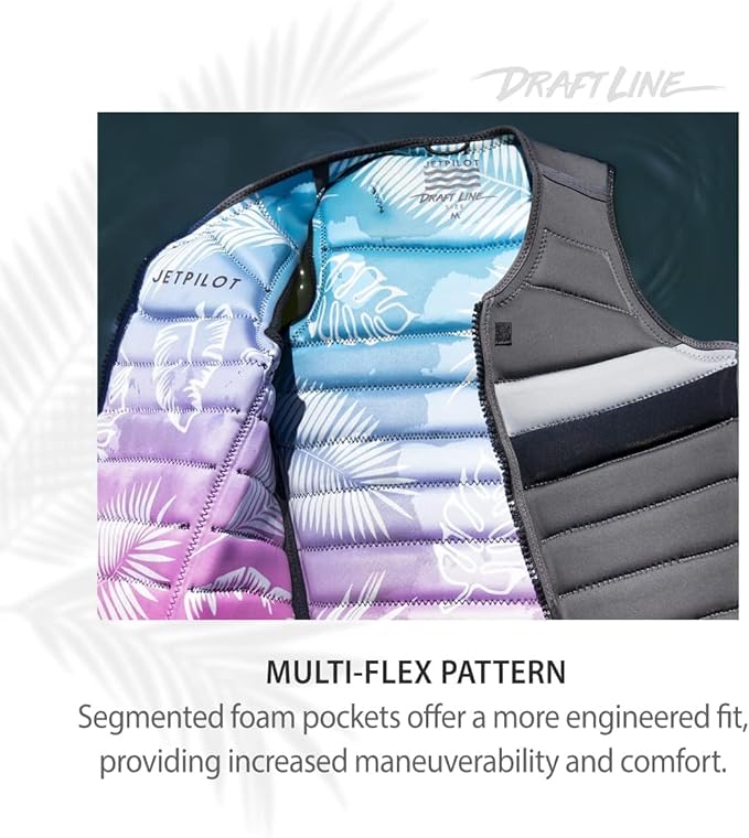 Jetpilot ライフジャケット Draftline ネオプレン。リバーシブル多目的コンプ ライフベスト PFD