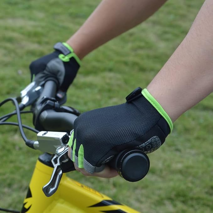 HuwaiH Bike Gloves for Men/Women, Cycling Gloves with Anti-Slip Shock-Absorbing Pad Half Finger Biking Bicycle Gloves