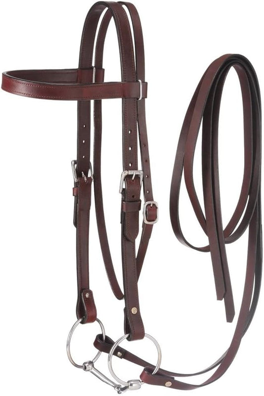 Tough 1 Western Leather Browband Draft Bridle