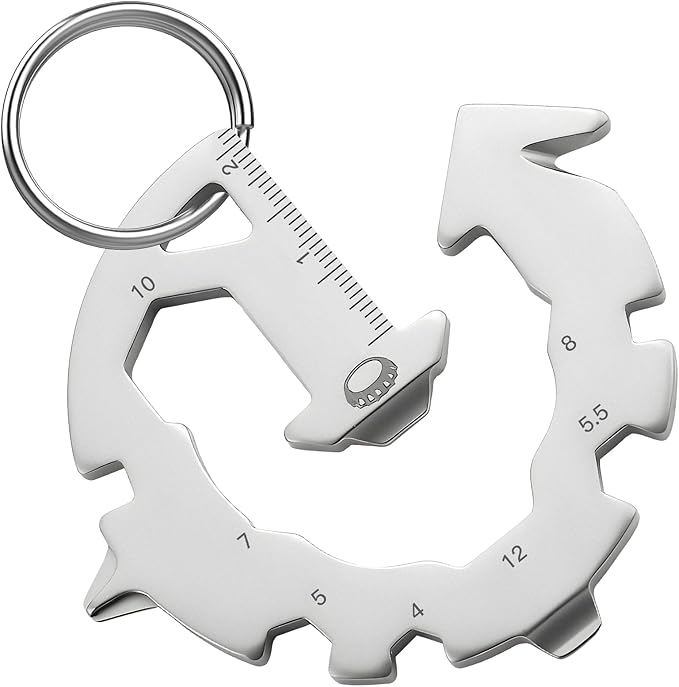 Father's Day Gifts for Dad from Daughter Son, Keychain Multi-tool 16 in 1 Pocket Gadgets Tools Bottle Opener Screwdriver, EDC Tool Key Ring Anniversary Birthday Gifts for Men Him (Arrow)