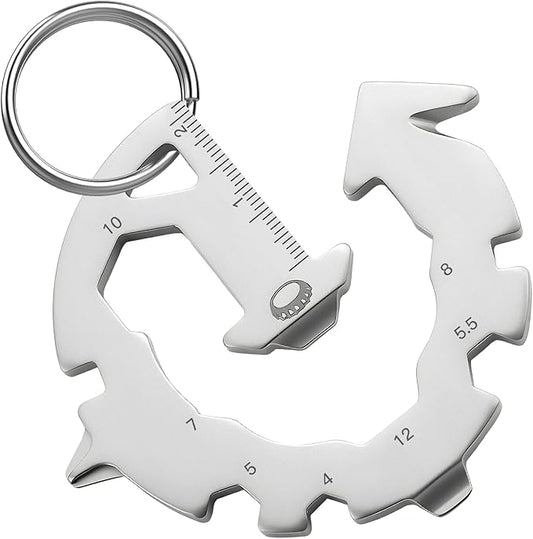 Father's Day Gifts for Dad from Daughter Son, Keychain Multi-tool 16 in 1 Pocket Gadgets Tools Bottle Opener Screwdriver, EDC Tool Key Ring Anniversary Birthday Gifts for Men Him (Arrow)