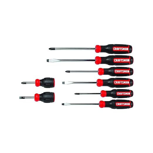 CRAFTSMAN Screwdriver Set,Bi-Material,8 Piece Set (CMHT65075N),(Pack of 4)