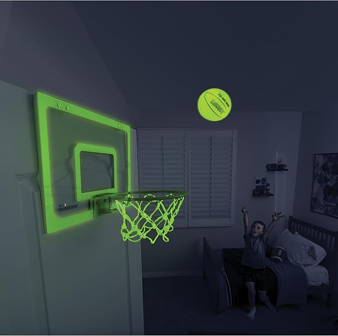 SKLZ Pro Mini Indoor Basketball Hoop - Over The Door – Portable - Great For Home, Dorms, Offices, and Gifts